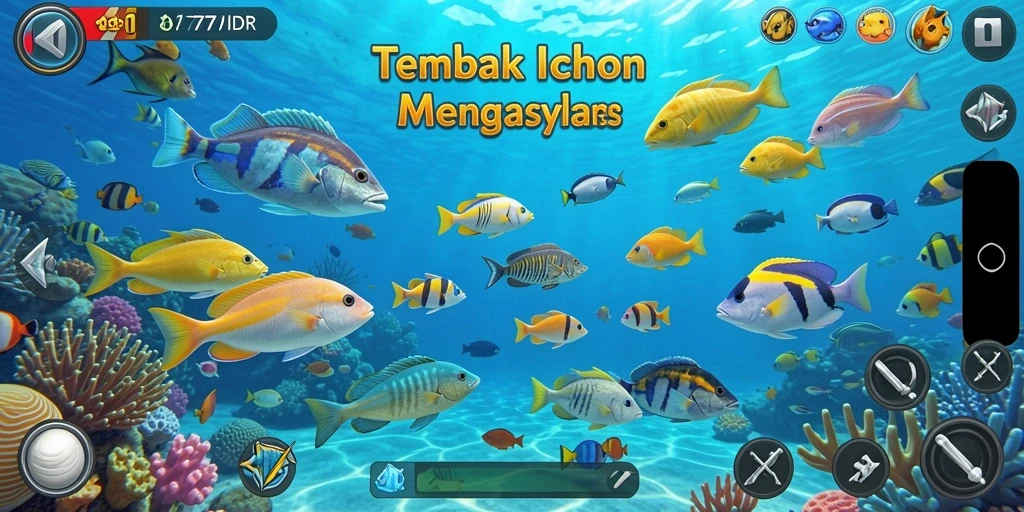 Tampilan gameplay Tembak Ikan yang seru di 777IDR.