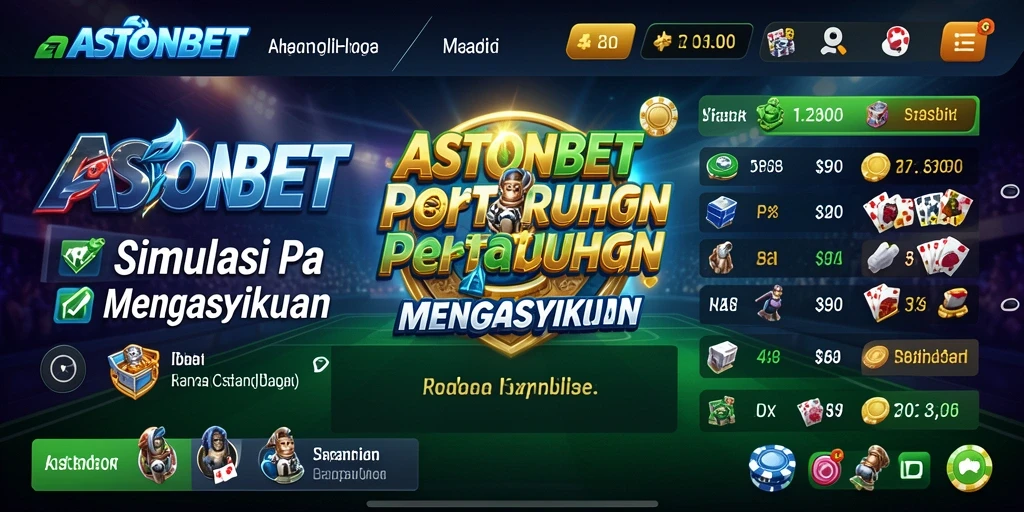 Tampilan gameplay seru ASTONBET dalam aplikasi Simulation.