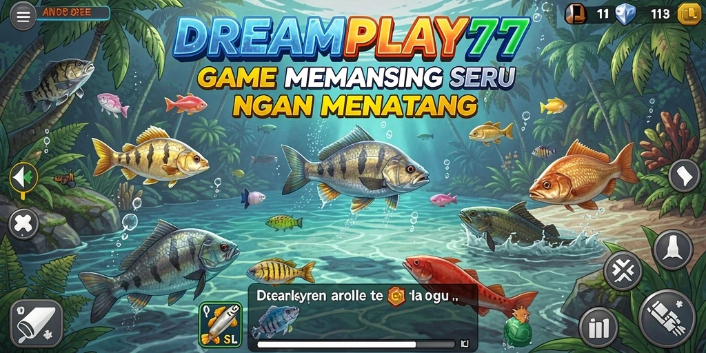 Tampilan gameplay seru dalam memancing di DREAMPLAY77.