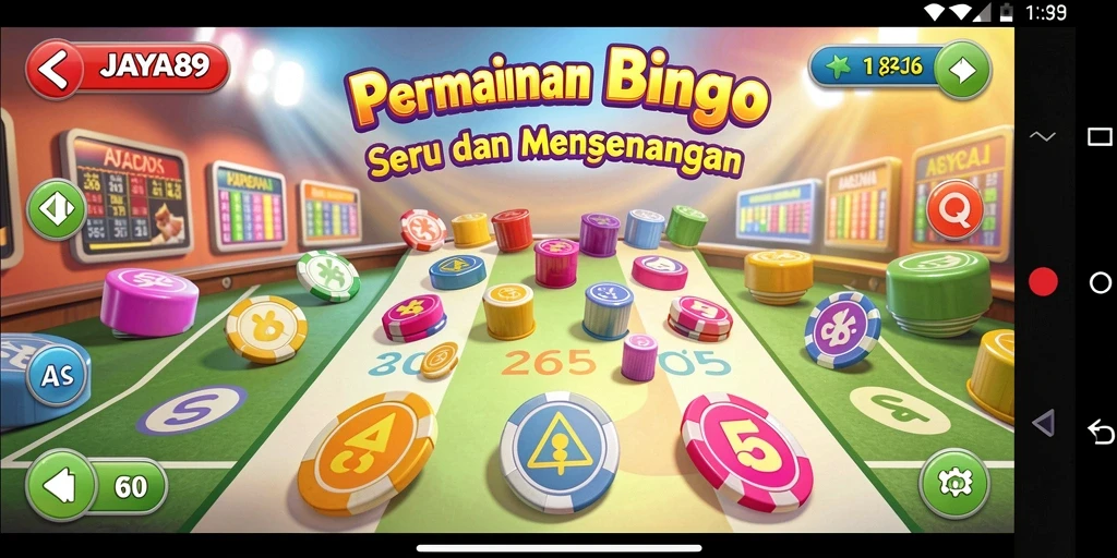 Tampilan menarik dari gameplay Bingo di JAYA89.