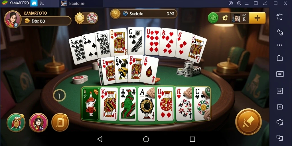 Screenshot gameplay KAMARTOTO menunjukkan aksi seru permainan Domino.