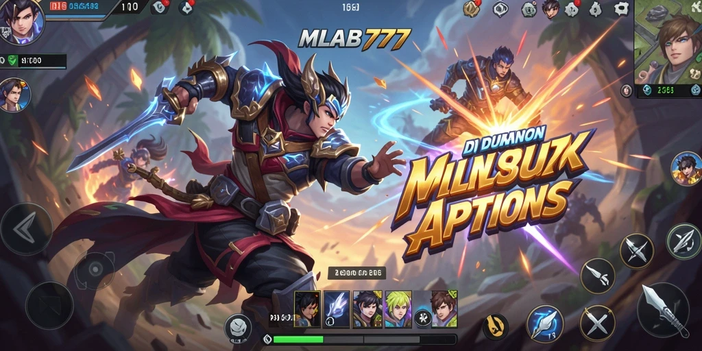 Tangkapan layar gameplay MLBB777 dengan aksi pertarungan yang intens.
