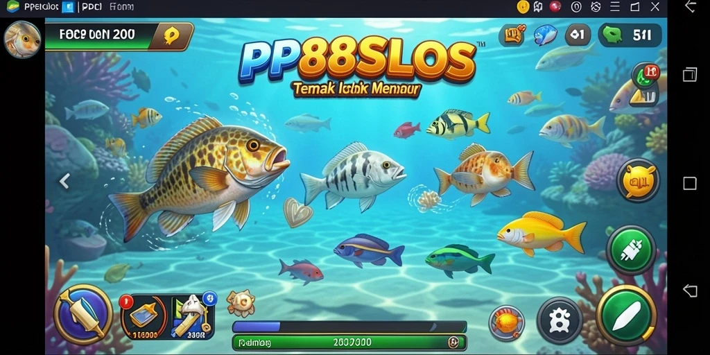 Tangkapan layar gameplay PP88SLOTS dengan aksi Tembak Ikan yang mengasyikkan.