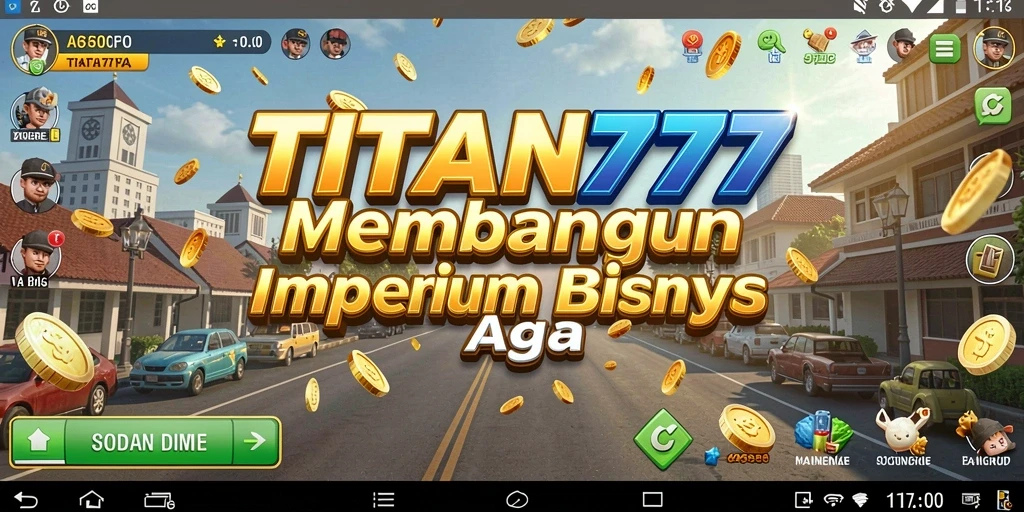 Tampilan gameplay TITAN777 yang penuh strategi Tycoon.