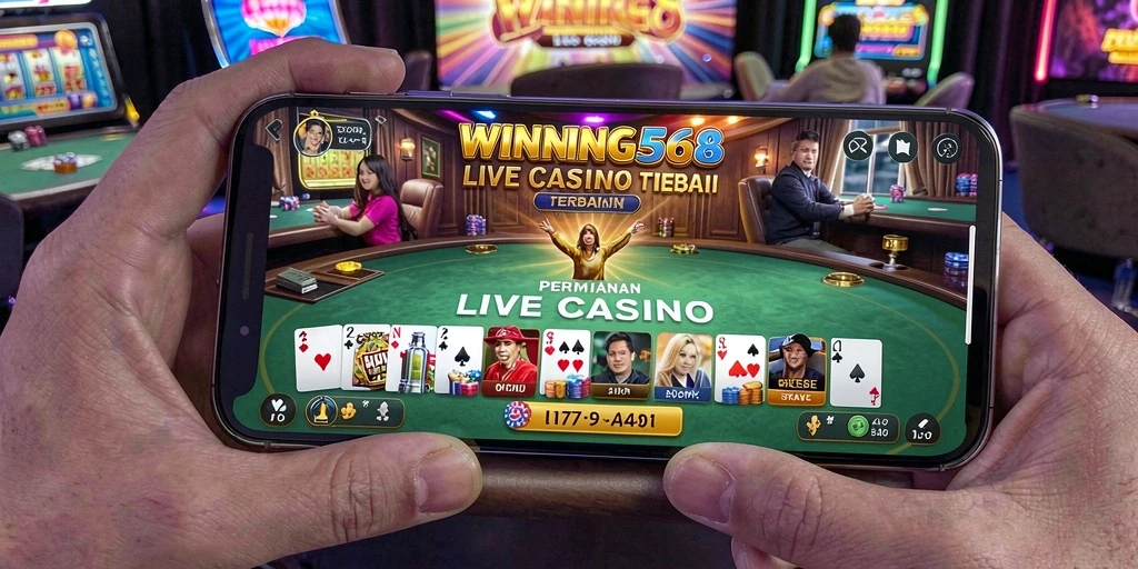 Tampilan gameplay Live Casino di WINNING568 yang menggugah selera.