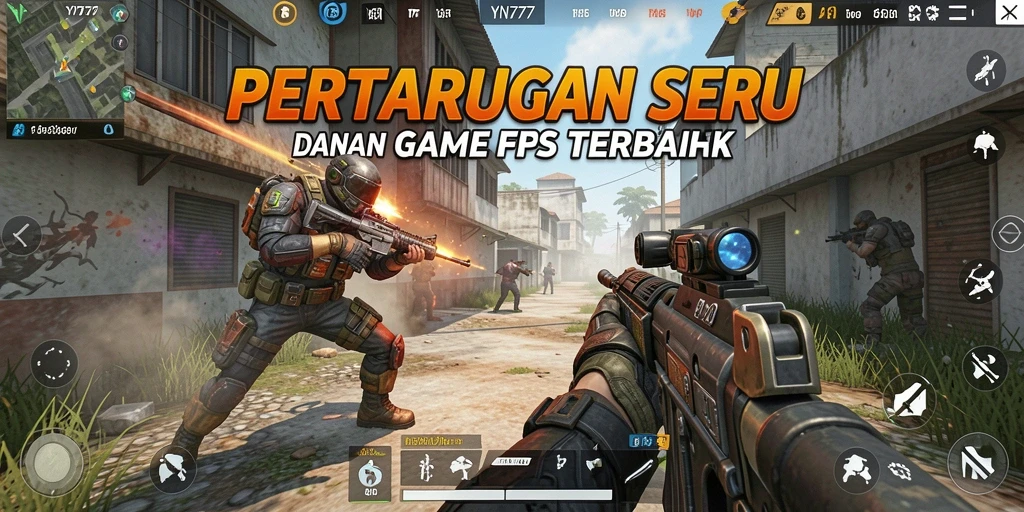 Screenshot gameplay YN777 menampilkan aksi pertempuran yang intens dan mendebarkan.