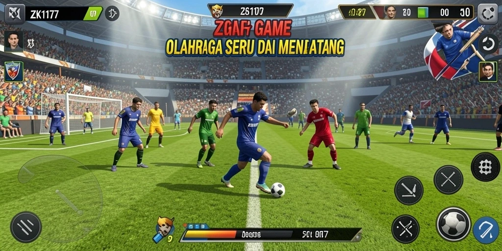 Screenshot utama ZK1177 menampilkan aksi seru dalam olahraga.